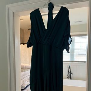 Emerald high low dress